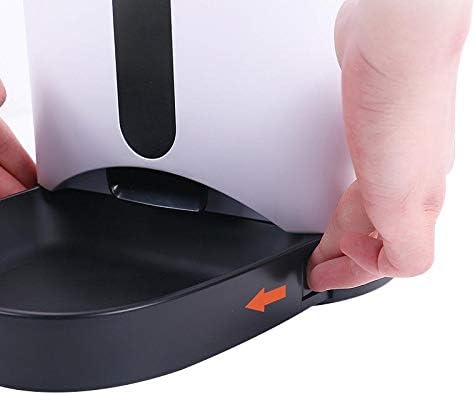 Attaching the food tray to the pet feeder