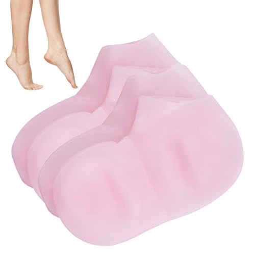 SEBS Fußpflegesocken, Anti-Riss-Peeling-Silikon-Feuchtigkeitssocken machen die Haut weicher, Pediküre-Socken, Fuß-Spa-Socken, Fersensocken für Männer und Frauen (XL (42–44))
