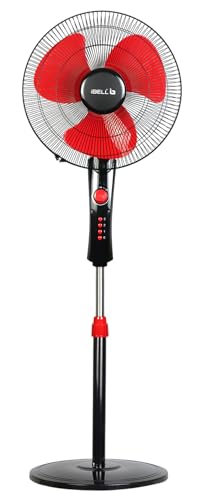 Image of IBELL Zephyr03 Pedestal Fan, 400mm (16 Inch), High-Speed 3-Blade Motor, Built-in Timer, Adjustable Height, Powerful Air Delivery, 2-Year Warranty, Orange
