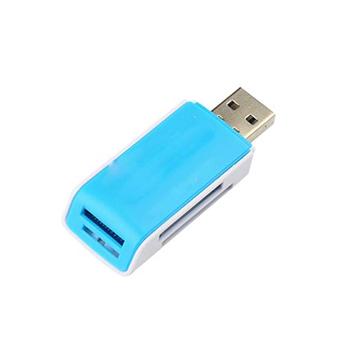 EdBerk74 No se Requiere Cable USB Todo en uno USB 2.0 portátil Memoria múltiple Adaptador de Lector de Tarjetas Flash múltiple para SD TF M2 MS Plug and Play