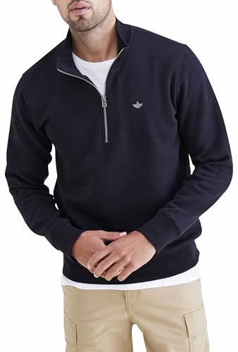 Dockers Men's Regular Fit Long Sleeve 1/4 Zip Fleece Sweatshirt
