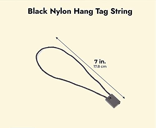 Image of Little Blooms Nylon Square Hang Tag String for Garments [Pack of 1000 pcs] (Black)