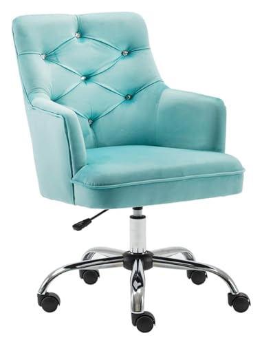 QUSYZD Silla de Escritorio giratoria Silla de Oficina Silla de Escritorio Silla de Escritorio giratoria Silla de Trabajo ergonómica de Terciopelo con Respaldo Medio Si,