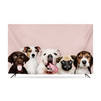 WERTYT Fernsehabdeckungen 32-85 Zoll Computerbildschirmabdeckungen, Staubdichter Sonnenschutz TV-Abdeckungen PC-Abdeckungen, Katze Hund Bildschirmabdeckungen Dekorative Abdeckungen Cover