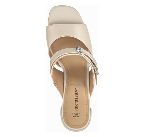 Johnston & Murphy Women’s Everly Buckle Slide Sandals, 2.5” Slip On Heels for Women, Women’s Heeled Sandals2