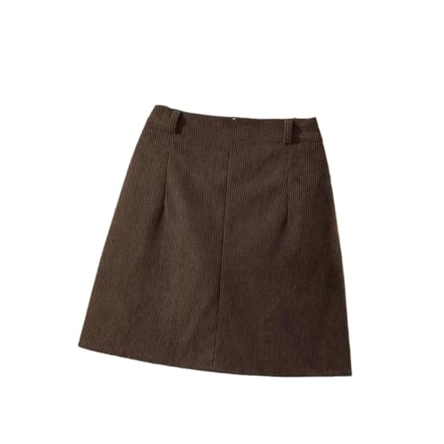 Button Front Tweed Skirt Women's Autumn Winter
