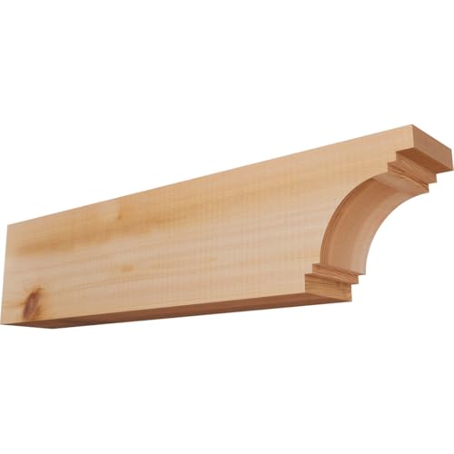 3 1/2"W x 6"H x 24"L Pescadero Smooth Rafter Tail, Western Red Cedar