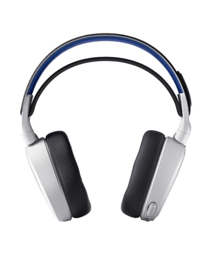 Image of SteelSeries Arctis 7P+ Wireless On Ear Headphones | Loseless 2.4 GHz | 30 Hour Battery Life | USB-C | Tempest 3D AudioTech | for PS5, PS4, PC, Mac, Andriod - White
