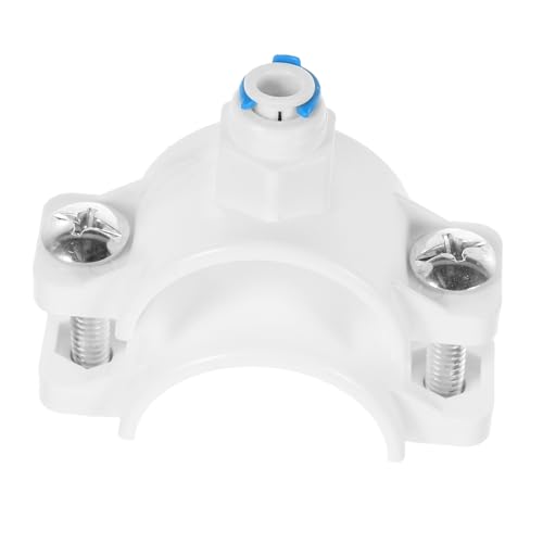 Gadpiparty 2pcs Sink Drain Saddle Bracket Water Filter Clamp 1/4 Inch Quick Connect Plastic Clamp for Reverse Osmosis System