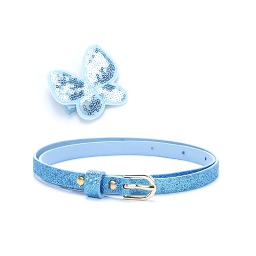 Girls Sparkly Glitter Leather Belt Combo Pack (Ages 4-7 Years) - Main Image