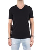 Armani Exchange Men's Classic Cotton V Neck Tee T Shirt, Black, XX-Large US