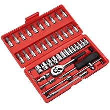 Ostin 46 in1 Pcs Combination Wrench Set/Socket Car & Bike Repairing Hand Tool Long Handle Kit for Spanner Force Kit, Tools