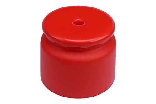 Image of All Time Plastics Frosty Bathroom Stool, Red