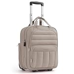 BAGSMART Small Underseat Carry on Luggage with Wheels, 16-inch Small Under Seat Luggage, Lightweight Travel Luggage Travel Suitcase for Women, Personal Item Bag, Brown