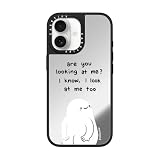 CASETiFY ミラー iPhone 17 ケース [鏡面(スマホカバー)/MagSafe対応/指紋防止] - BB Look At Me by makingsht - シルバー (ブラックバンパー)