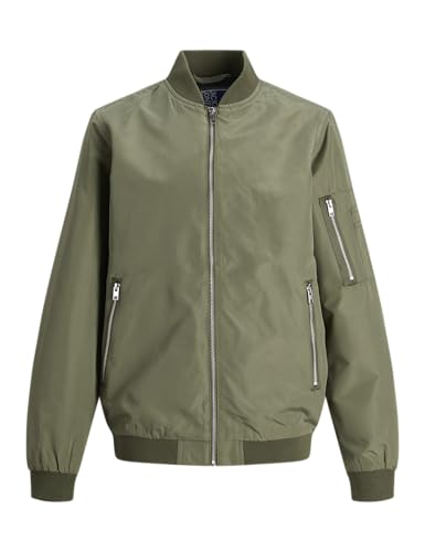 Image of Jack & Jones Junior Boys' Jjerush Bomber Jr Jacket, Dusty Olive, 10 Years
