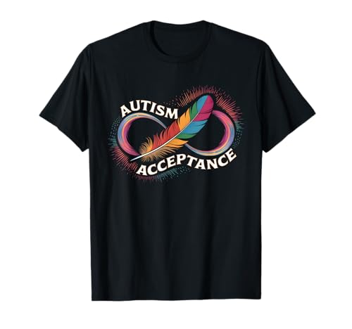 Autismo Rojo En lugar de Infinito Símbolo Autista Aceptación Autista Camiseta