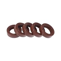 HEROFFIX Universelle Öldichtung TC Doppellippe mit Stahlfeder Dichtungsring Rotationswellendichtung 17x25x7mm Hochdruck FKM Gummi Braun 5 Stück