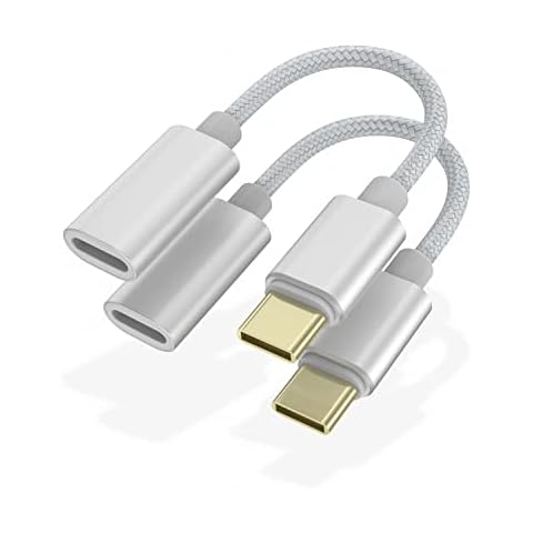 GLUBEE USB C Adapter i OS Lighting Female to USB C Male Adapter - Only Charging Adapter Compatible with iPhone 16 15 Series Galaxy S24/X6/F13/M13/M53 Note 10 Pixel 8 Cover