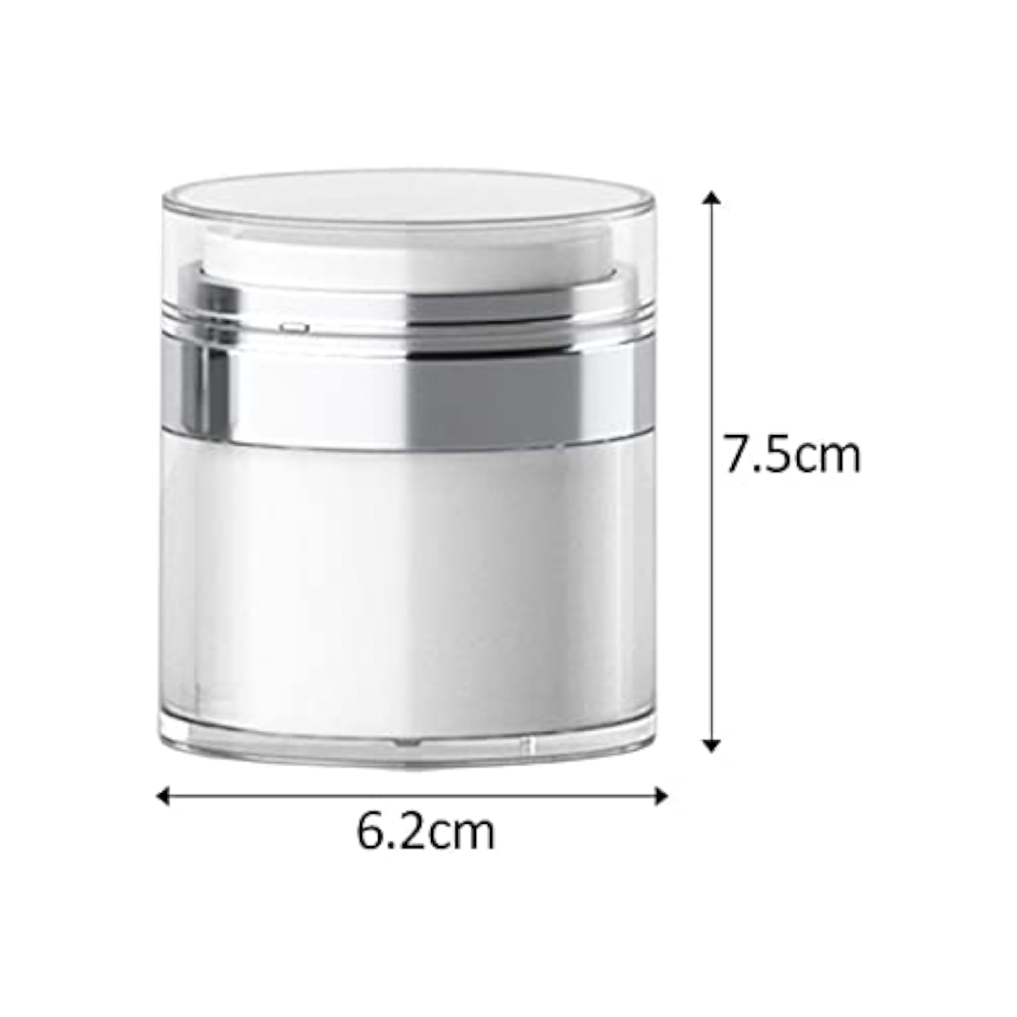 2x Airless Pump Leakproof Travel Lotion Jars