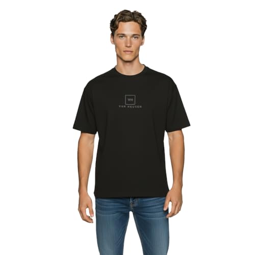 Image of Van Heusen Men's Premium Cotton Oversized Drop Shoulder Brand Logo T-Shirt