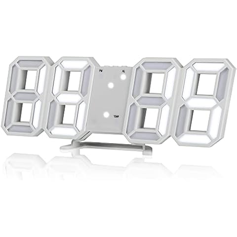 ZWOOS Reloj de Pared LED Digital Puerto USB Cover