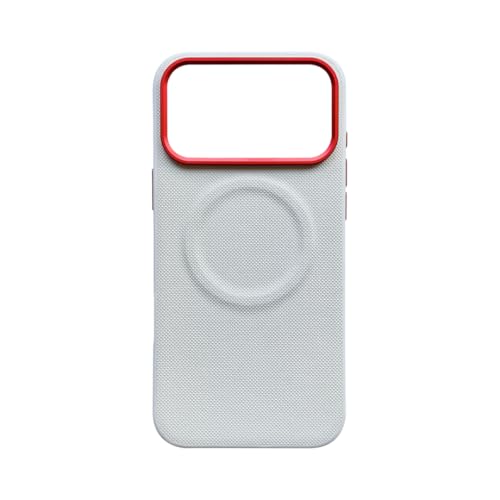 Étui magnétique iPhone 17 Pro cuir rigide blanc antichoc diamant