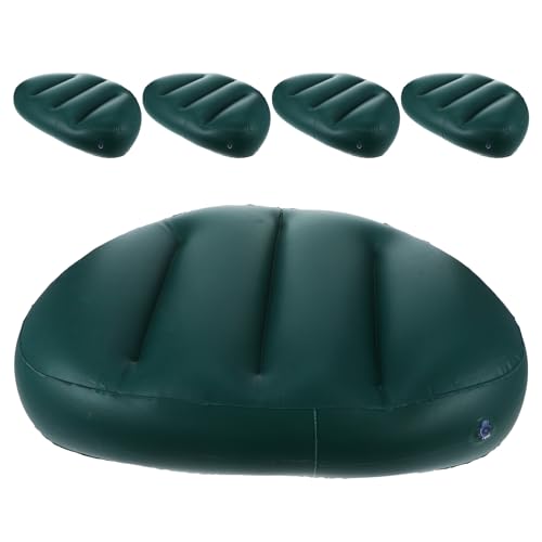 Coussin de siège gonflables GARVALON lot de 5 en PVC vert pour kayak et bateau