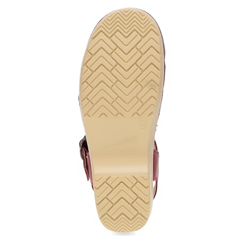 Image of Dansko Margreta Women's Mary Jane Clog - Leather Upper with Cutout Details, Adjustable Strap and Padded Footbed