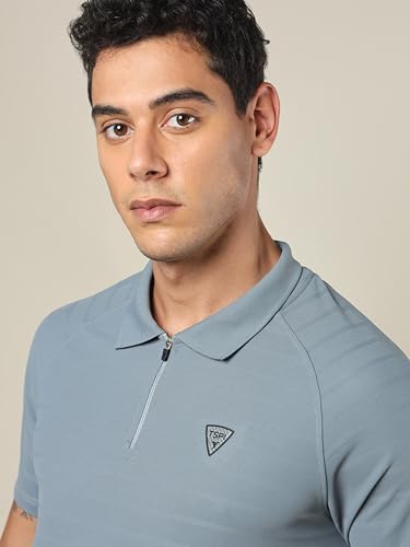 Image of TECHNOSPORT Men's Polyester Slim Fit Polo T-Shirt - (P691 P) Pack of 1