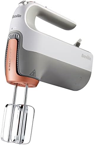 Breville HeatSoft Electric Hand Mixer | Warms Butter for Better Results | 7 Speed Hand Whisk | Includes Whisk, Beaters, Dough Hooks & Storage Case [VFM021]