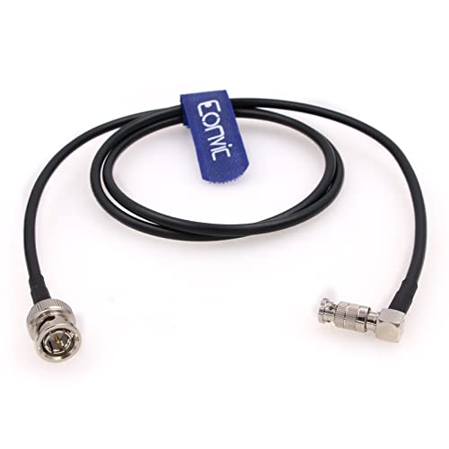 EONVIC HD-SDI BNC Cable Micro BNC Right Angle to BNC male Coaxial Cable for Blackmagic HyperDeck Shuttle Video Assist (1m)