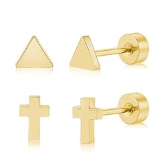 Crosses & Triangles - Gold - 5MM