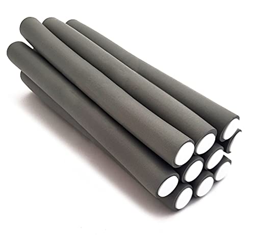 La Rosa Bigudíes Flexibles Cortos Rulos Suaves De Espuma Color Gris (18 Mm)