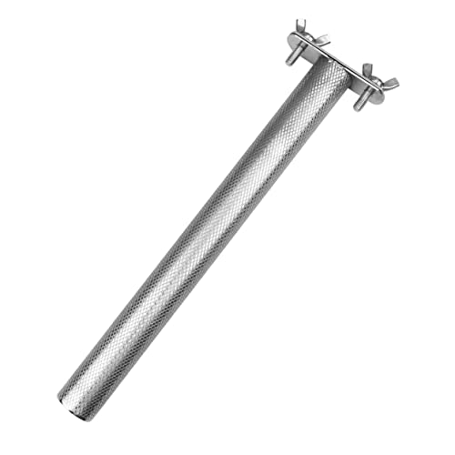 BCOATH インコのおもちゃ 鳥のオウム 鳥の餌箱 鳥のとまり木 鳥かごライナー オウムとまり木 鳥の網 フィンチ 足 鳥が立つ アレナスティックを挽く バードグラインドスタンド Silver