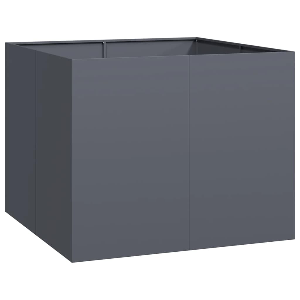 vidaXL Planter Anthracite 100x100x80 cm Steel, plant pot, plant stand, raise bed, planter stand, plant tray, garden planter, outdoor planter