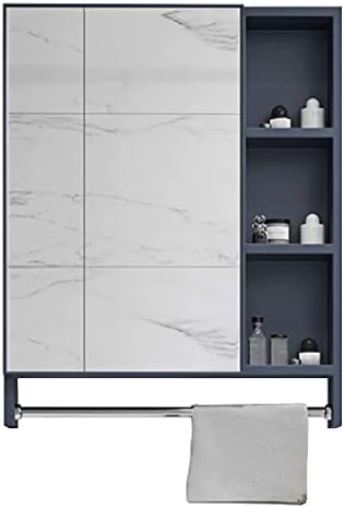 Bathroom Cabinet,Bathroom Storage Cabinet, Separate in The Bathroom Area, Aluminum Mirror with Shelf, Aluminum Bathroom Wall Cabinet,Blue-60 * 70cm