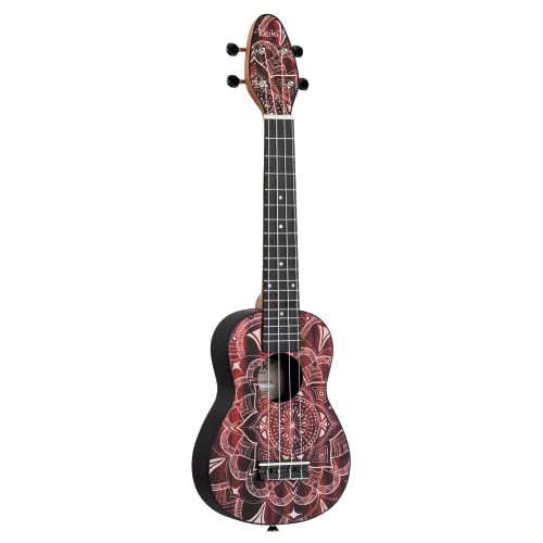 Ortega Guitars Ukulélé Soprano rouge – Keiki K2 – Kit de démarrage incluant Accordeur, Courroie, 5 Médiators Medium et… - Les Beatles, Paul McCartney, John Lennon, RIngo Starr, George Harrison Ortega Guitars Ukulélé Soprano rouge - Keiki K2 - Kit de démarrage incluant Accordeur, Courroie, 5 Médiators Medium et… – Image 3