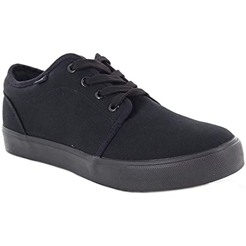 Dek Mens 4 Eye Black Canvas Deck Shoes (9 Us) (Black) #TOP5