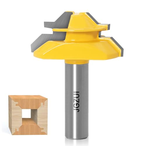 45 Degree Lock Miter Router Bit 1/2 Inch Shank.Woodworking Tools Joint Router Bits，Wood Milling Cutter Glue Joint Tools Set (1/2inch Shank, 2