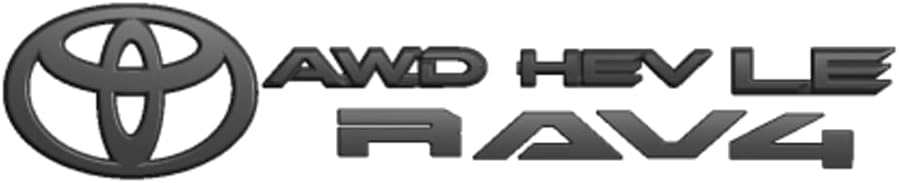 Toyota Blackout Emblem Overlay for 2026+ RAV4 LE, Gloss Black Finish, Genuine OEM Accessory PT948-42262-02