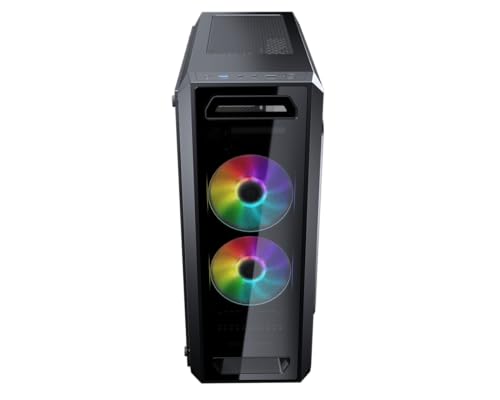 Gabinete Cougar MX350 RGB Mid Tower para PC Gaming con panel frontal y lateral de vidrio templado, compatible con Mini ITX, Micro ATX y ATX, ventiladores ARGB 120mm preinstalados, gestión de cables - Negro miniatura 7