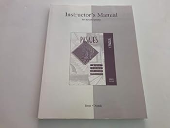 Instructor's Manual to Accompany Pasajes Quinta Edicion
