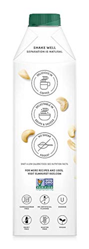 Elmhurst Unsweetened Cashew Milk, 32 Fz #TOP3
