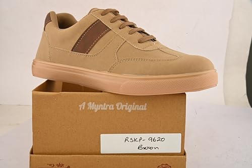 Image of STANPHORD Mens Tpkp 9620 Brown Men Brown Lightweight Comfort Insole Lace-up Sneakers