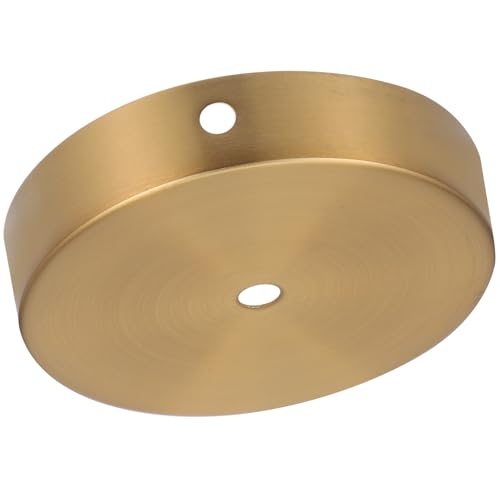 Veemoon Base Rustica in Ferro per Rotonda Lampada da Tavolo Color Oro Versatile Superficie Piatta per Uso Artigianale e Decorazione