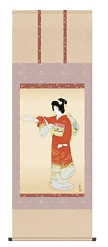掛け軸 掛軸 上村松園(うえむらしょうえん)・序の舞(じょのまい) 尺五 名画複製画 桐箱畳紙収納