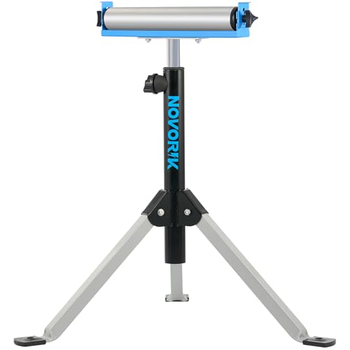 novorik Triangle Roller Stand for Woodworking Lumber Metal Table Saw 200Lbs Load Capacity Adjustable Height