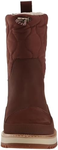 TOMS Women's Makenna Snow Boot, Chestnut Leather and Ridged, 6.5 | Image 1