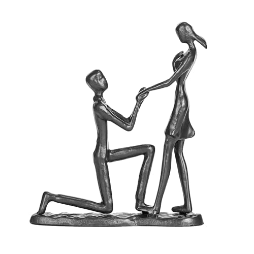 Estatua artesanal de hierro para aniversario de pareja miniatura 1